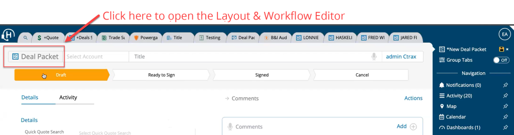 Self-Service and Layout Editor